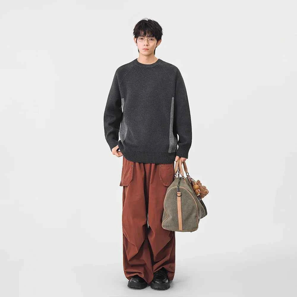 Stylish Crew Neck Knitted Jumper Sweater