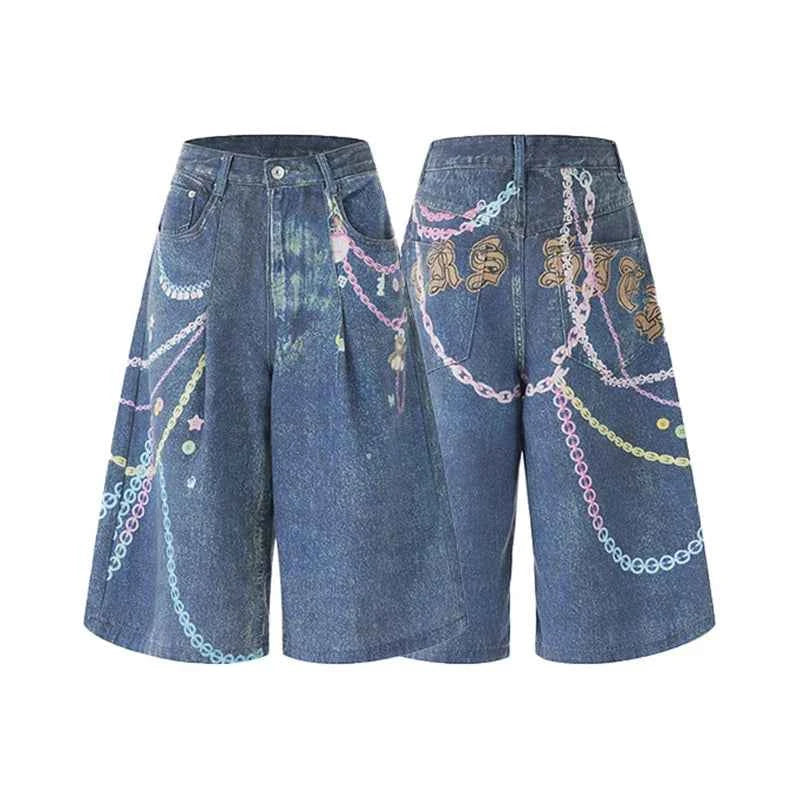 Stylish Loose Straight Cropped Denim Jorts