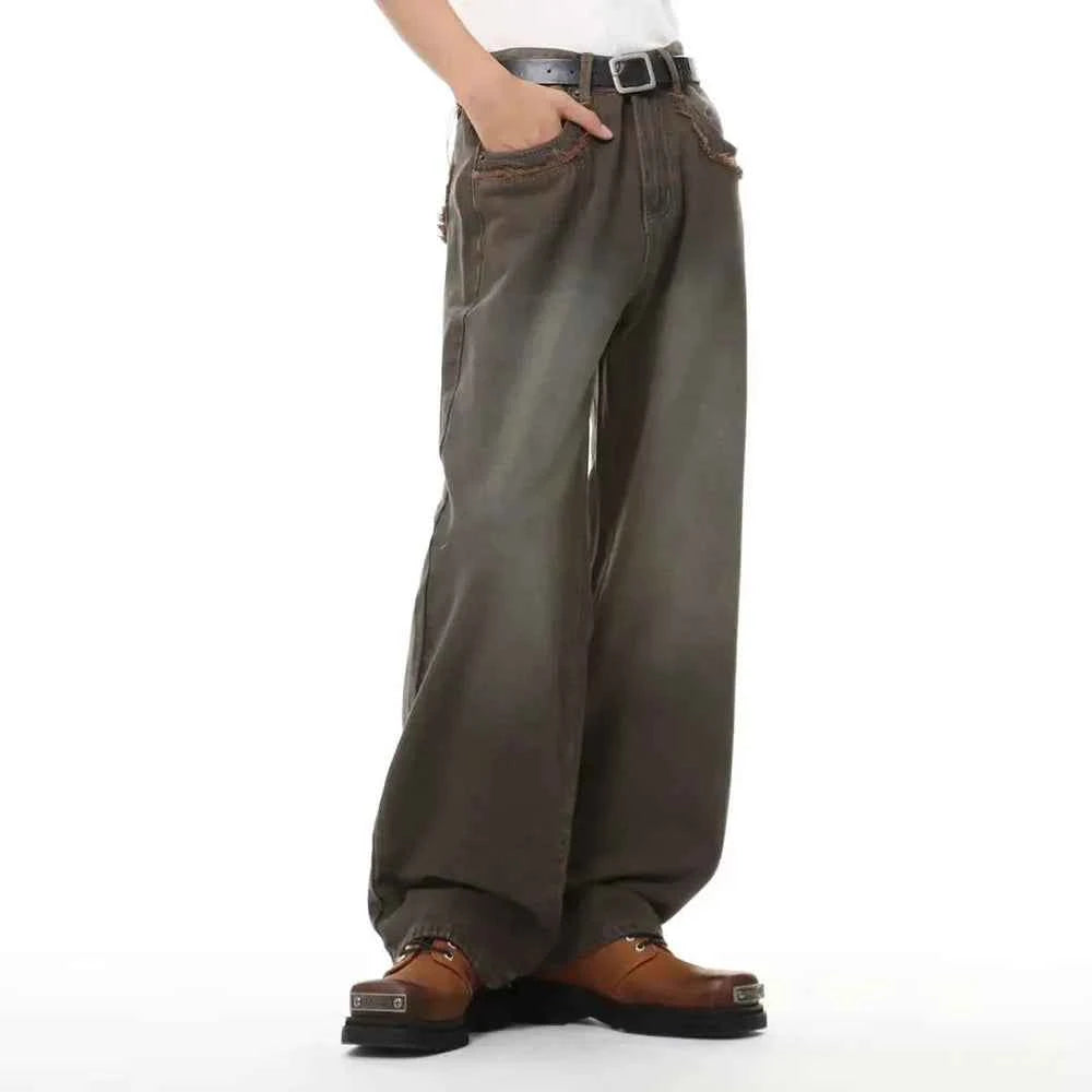 Streetwear Washed Retro Casual Pants Spring Jeans