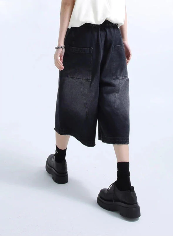 Vintage Cool High Waist Baggy Denim Short - Luxuryurbanwear