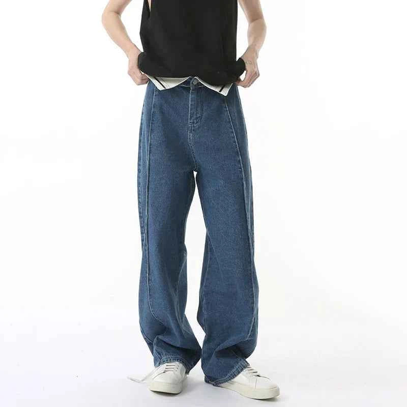 High quality personalized fold waist Jeans
