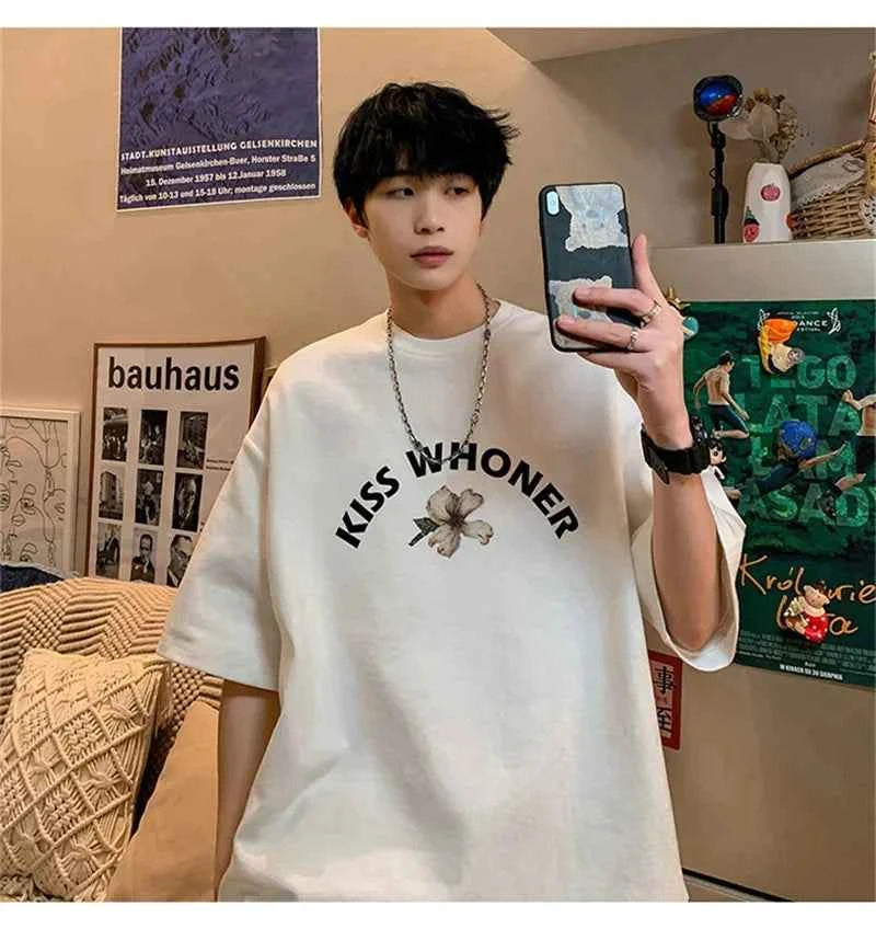 Men's Oversized Crewneck Cotton Summer T-Shirt