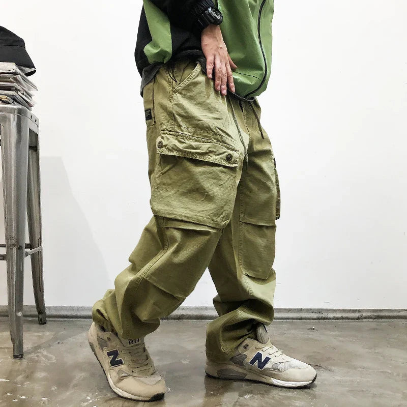 Tactical Straight Leg Elastic Waist Pants
