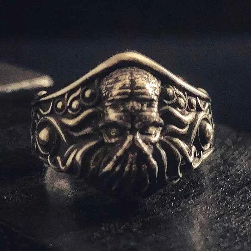Gothic Handmade Retro Cthulhu Silver Ring