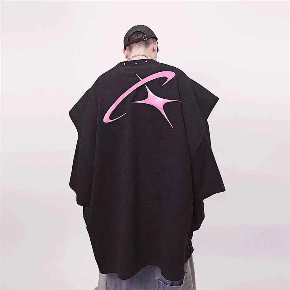 Streetwear Stars Print Graphic T-Shirt