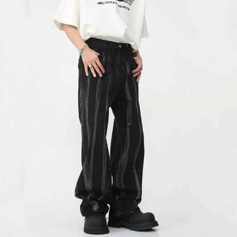 Unique Personality Tie Dye Stripe Jeans
