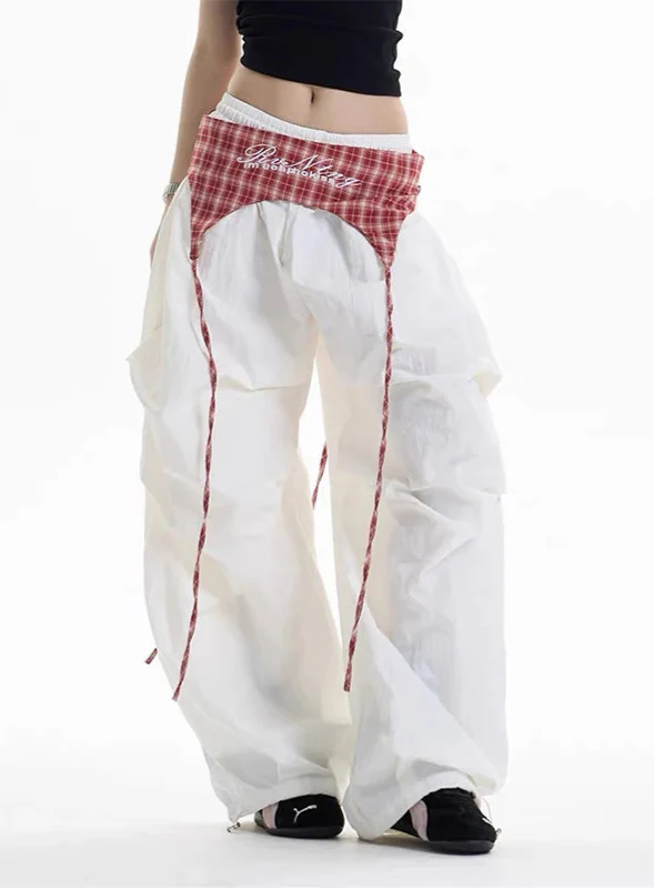 Oversized Hip Hop 2000s Style Parachute Cargo Pants - Luxuryurbanwear