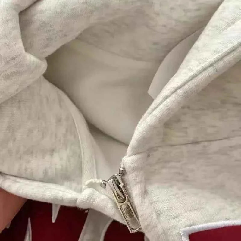 Cozy Oversized Letter Embroidery Sweatshirt