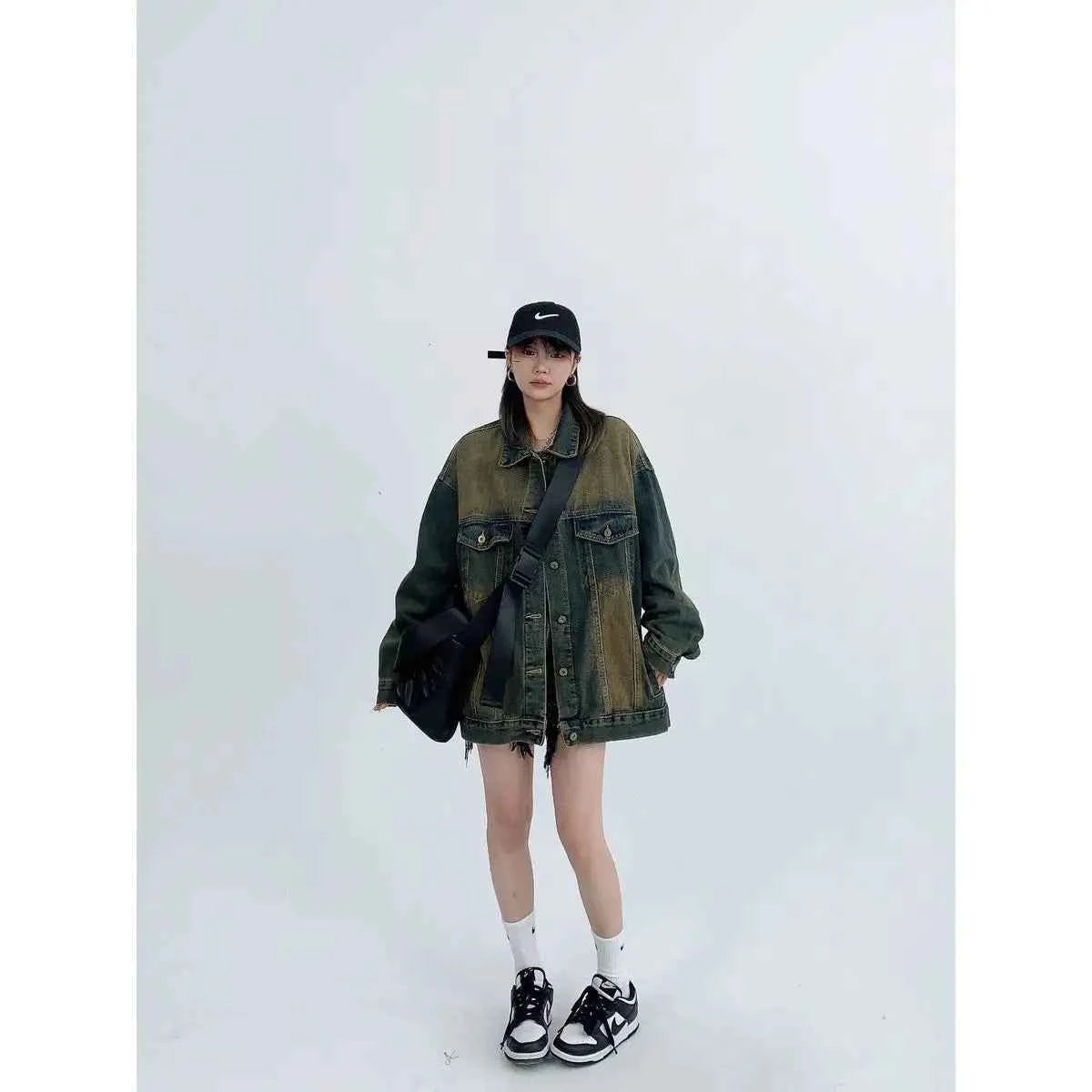 Trendy Retro Vintage Washed Denim Jacket