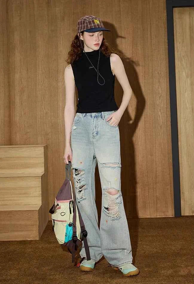 Durable Ripped Hip Hop Boyfrind Jeans