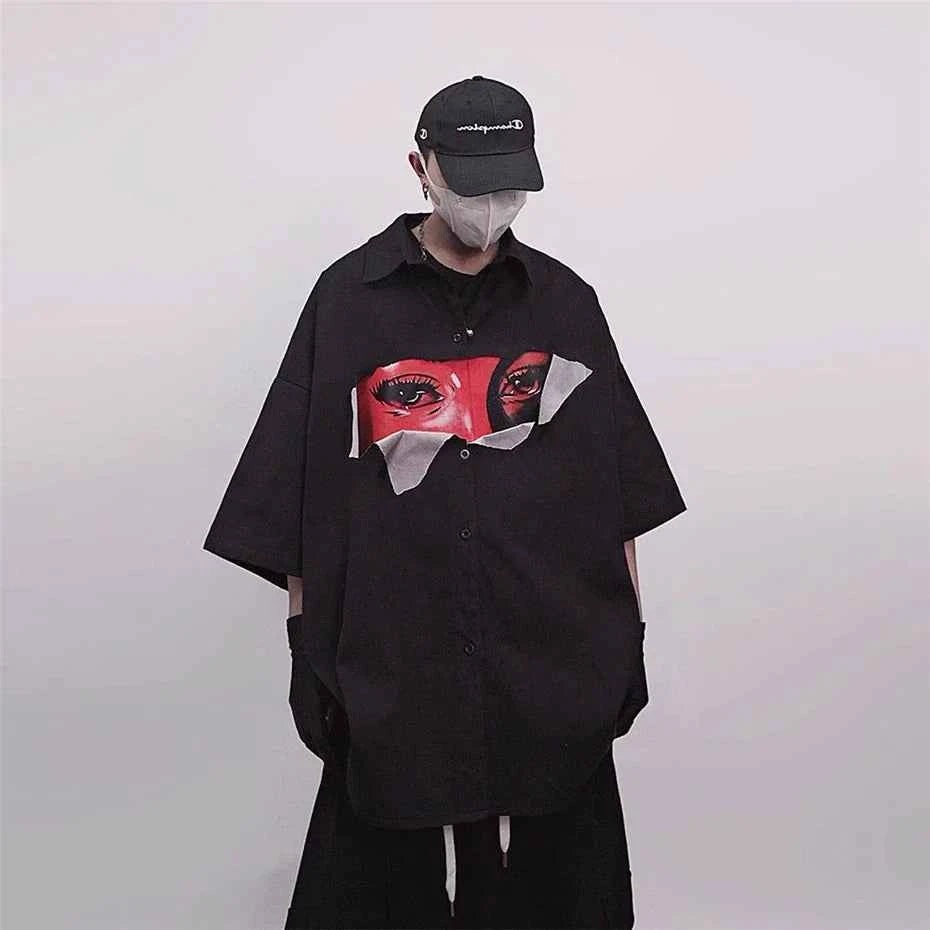 Vintage Hip Hop Punk Oversized Shirt