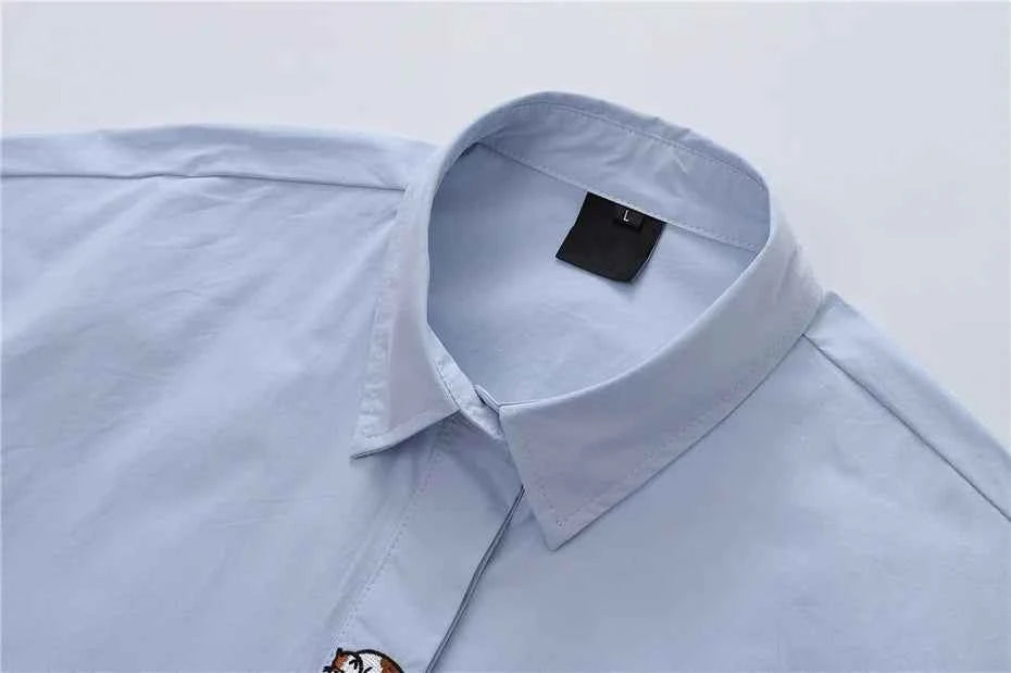 Premium Cats Embroidery Loose Long Sleeve Shirt