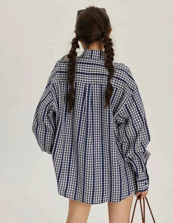 Striped Loose Long Sleeve Casual Shirt