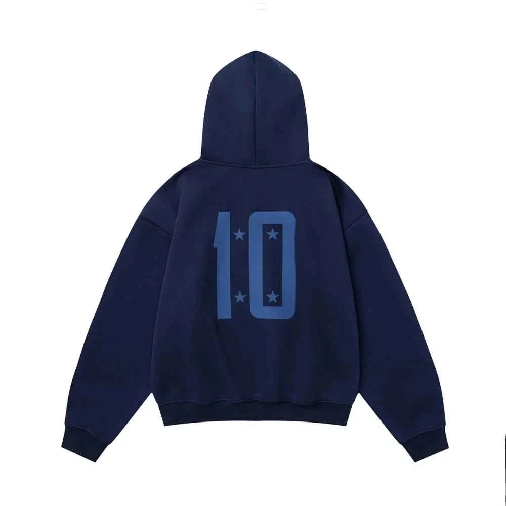 Oversize Retro High Street Double-Sided Hoodie