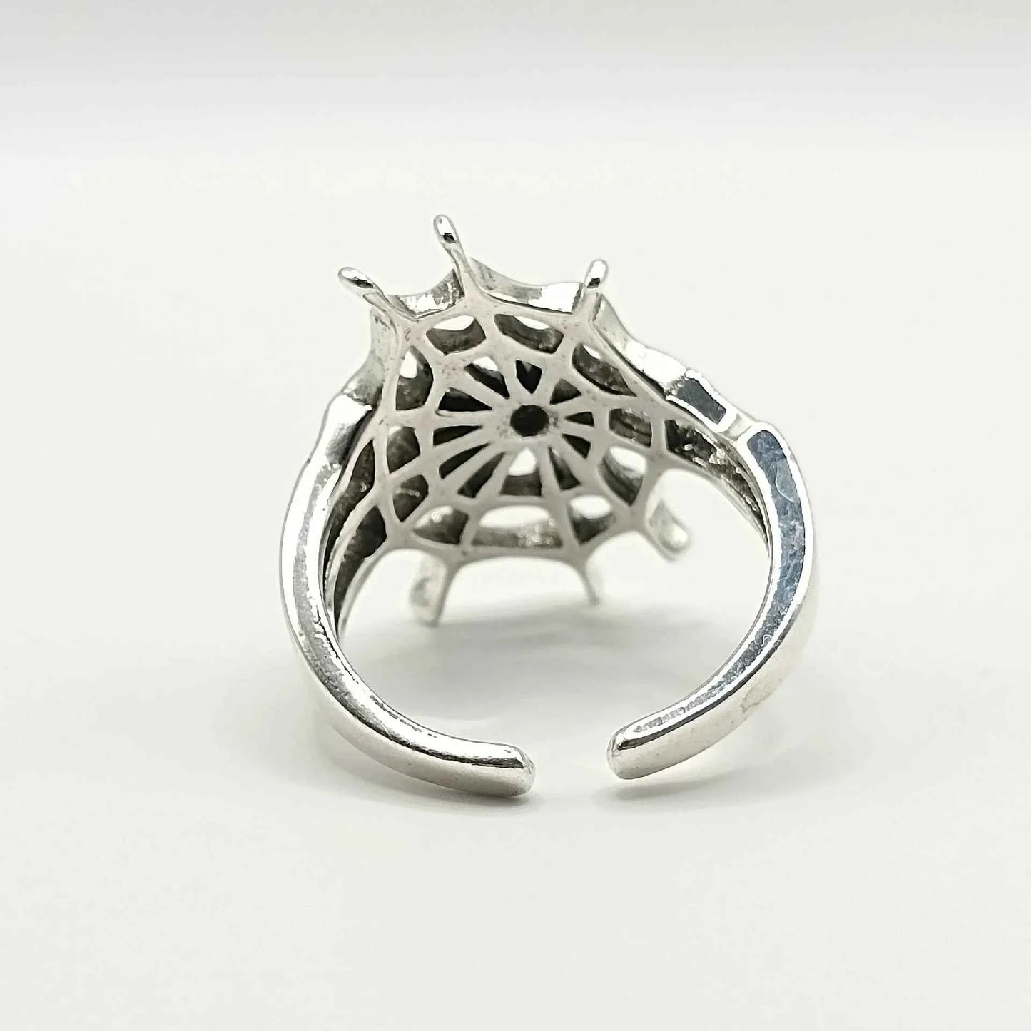 Adjustable Spider Web Geometric Ring