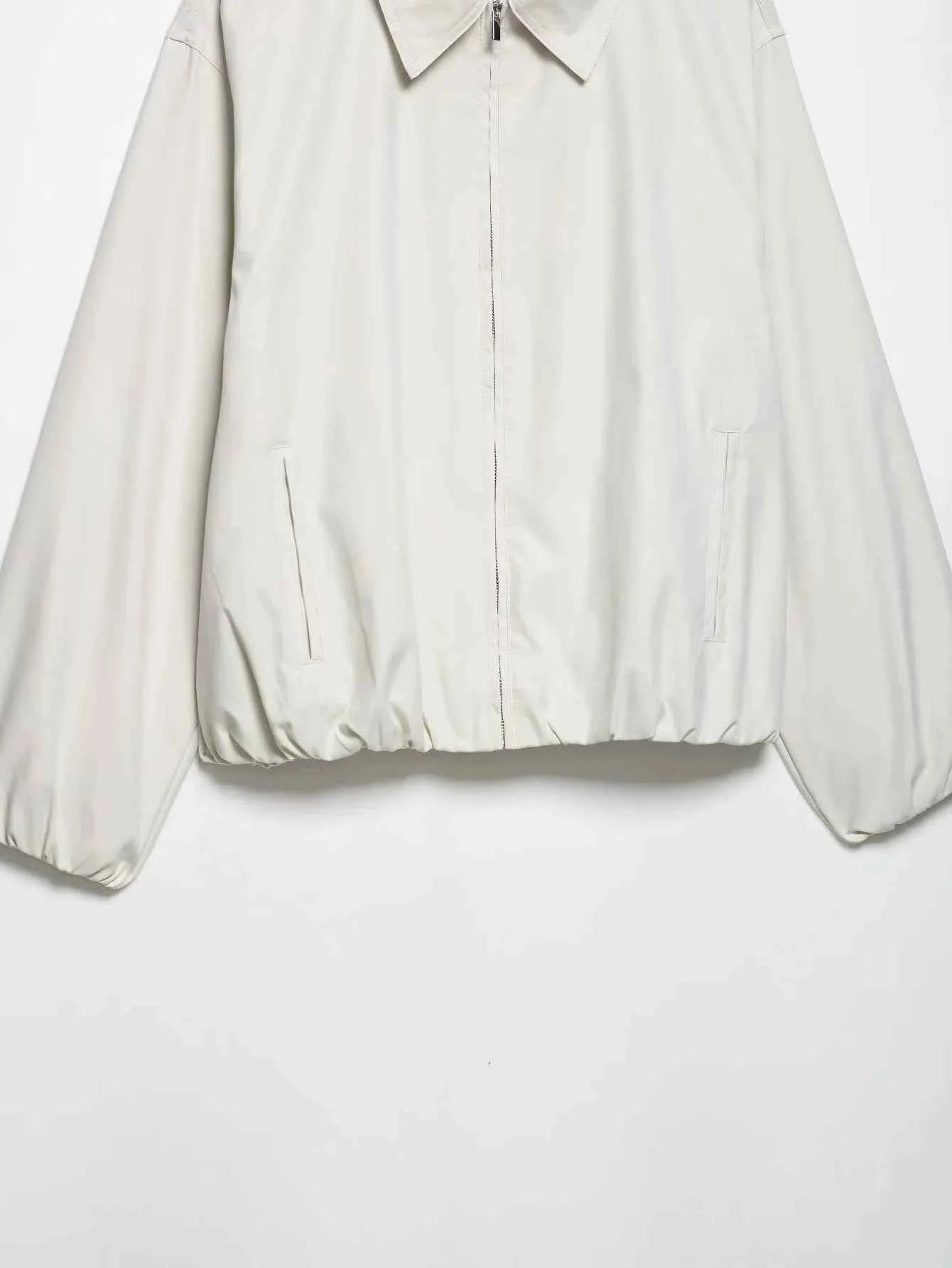 Fashionable Casual Loose Collar Zipper Jacket