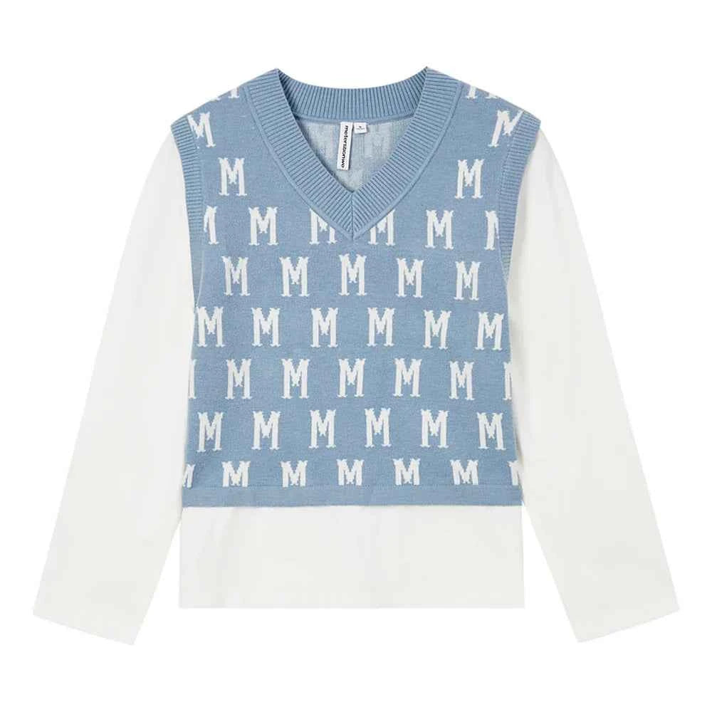 Women Cozy V-Neck Woolen Vest Sweater