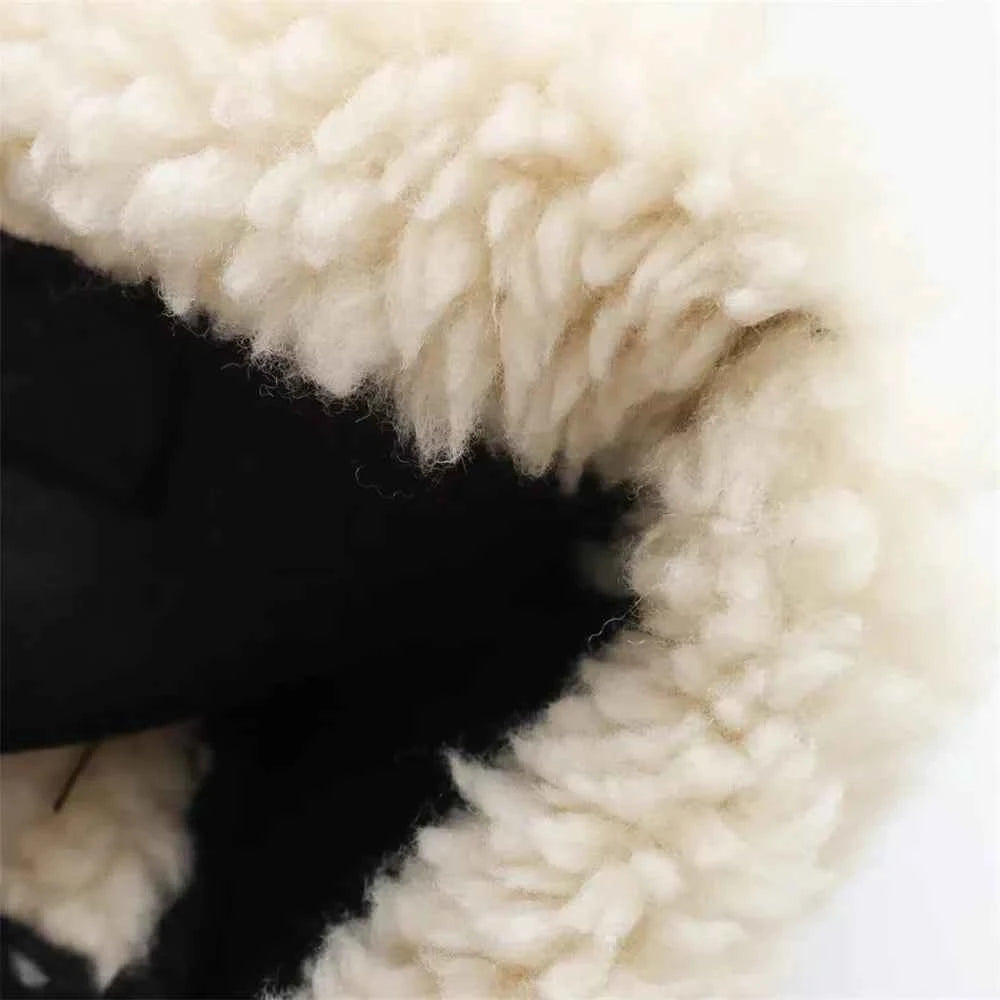 European Style Artificial Faux Fur Motorcycle Jacket