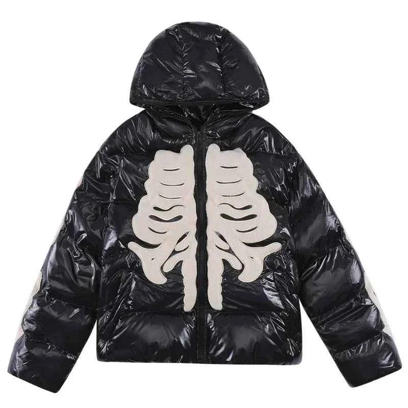 Y2K Skeleton Streetwear Parka Puffer Jacket