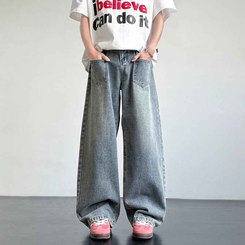 Y2K Loose Korean Straight Leg Denim Jeans