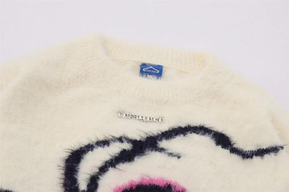 Star Spider Web Knitted Sweater