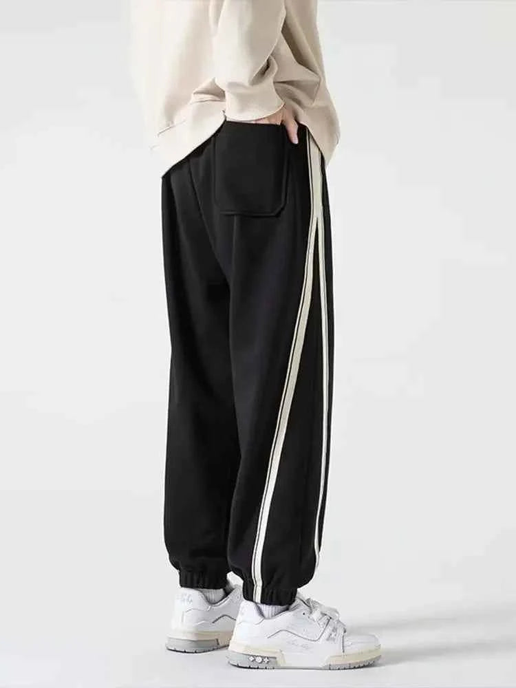 Breathable Striped Side Baggy Sporty Jogger