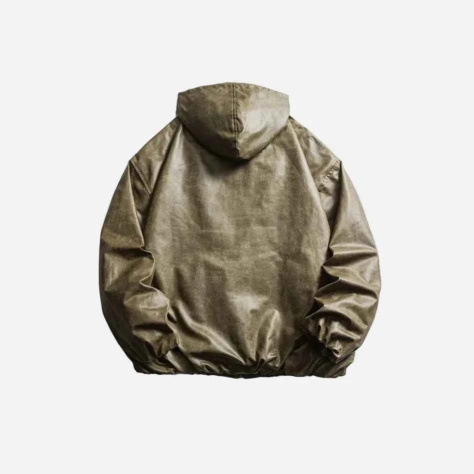 Streetwear Loose Casual Leather PU Jacket