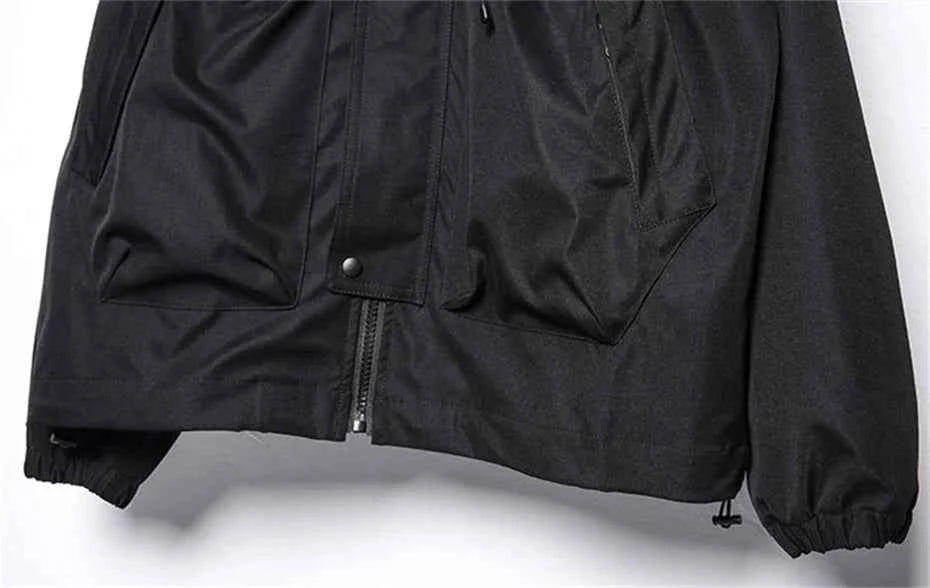 Windbreaker Oversize Tactical Cargo Hooded Jacket