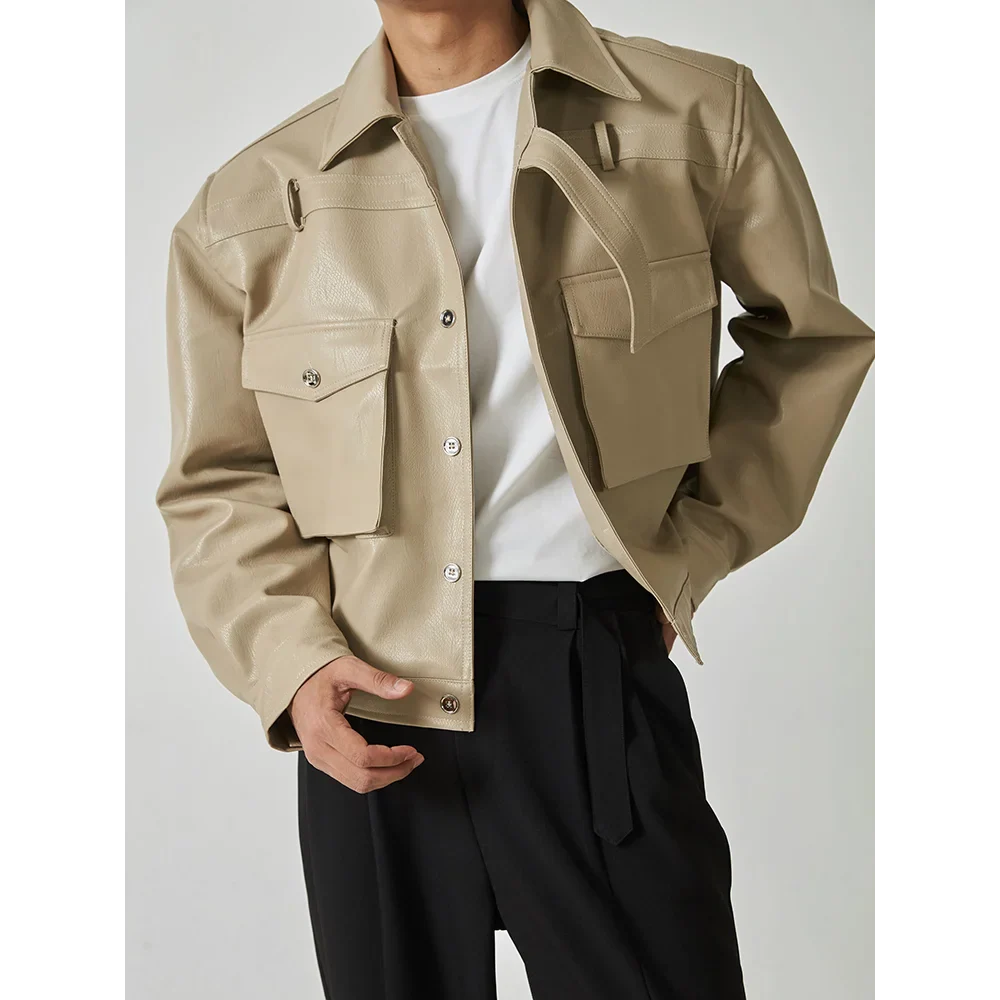 Men's Comfort Retro Versatile Oversized PU Leather Jacket - Luxuryurbanwear