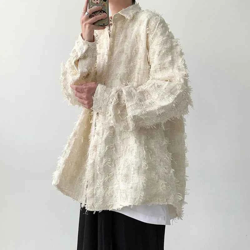 Streetwear High Quality Personality Thick Tassel Shirt