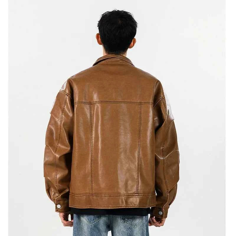 Classic Premium Vintage Loose Leather Motorcycle Jacket