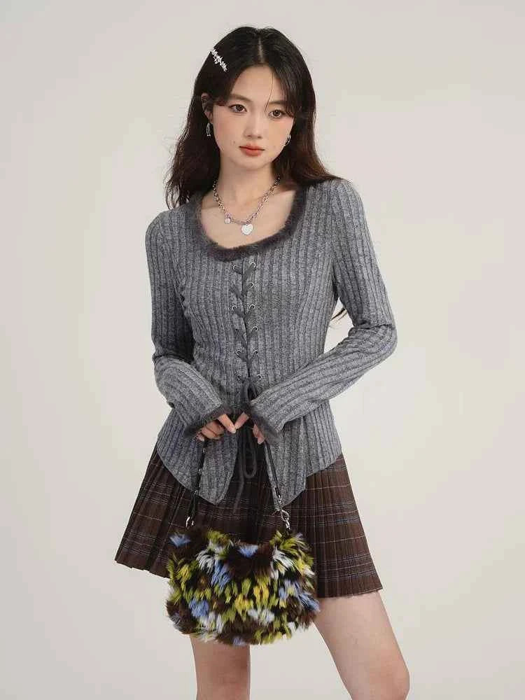 Women Korean Vintage Knitted Cardigan