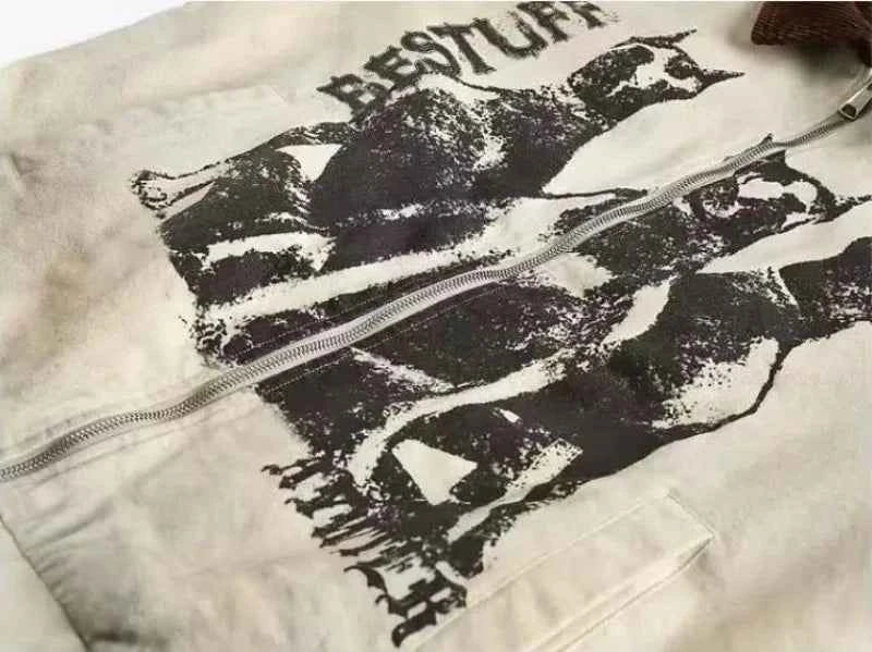 Retro Doberman Double Layered Jacket - Oversized Technical Streetwear Shell