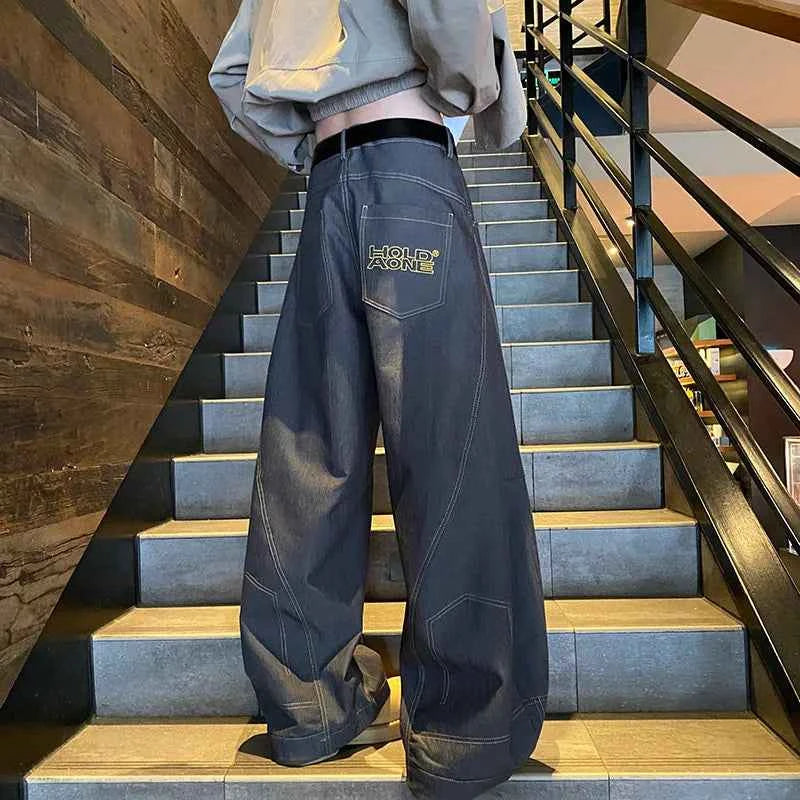Handsome Solid Color Splicing Casual Jeans