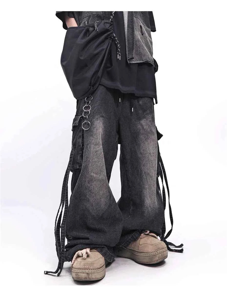 Vintage Streetwear Punk Wide Leg Denim Jeans