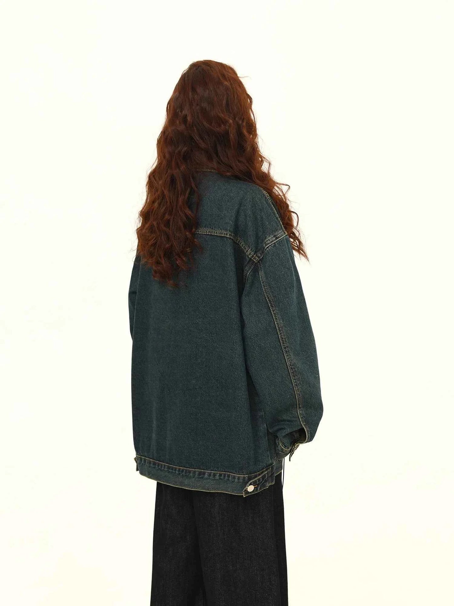 Women Black and Gray Denim Jacket