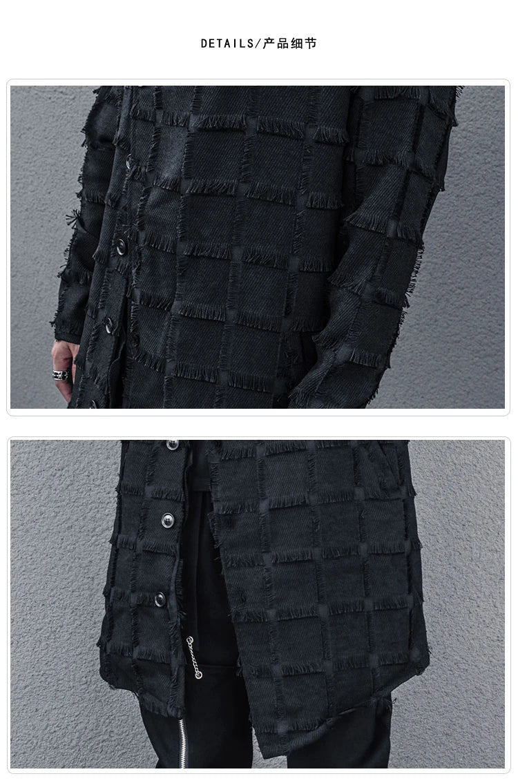 Mist Black Turtleneck Gothic Coat