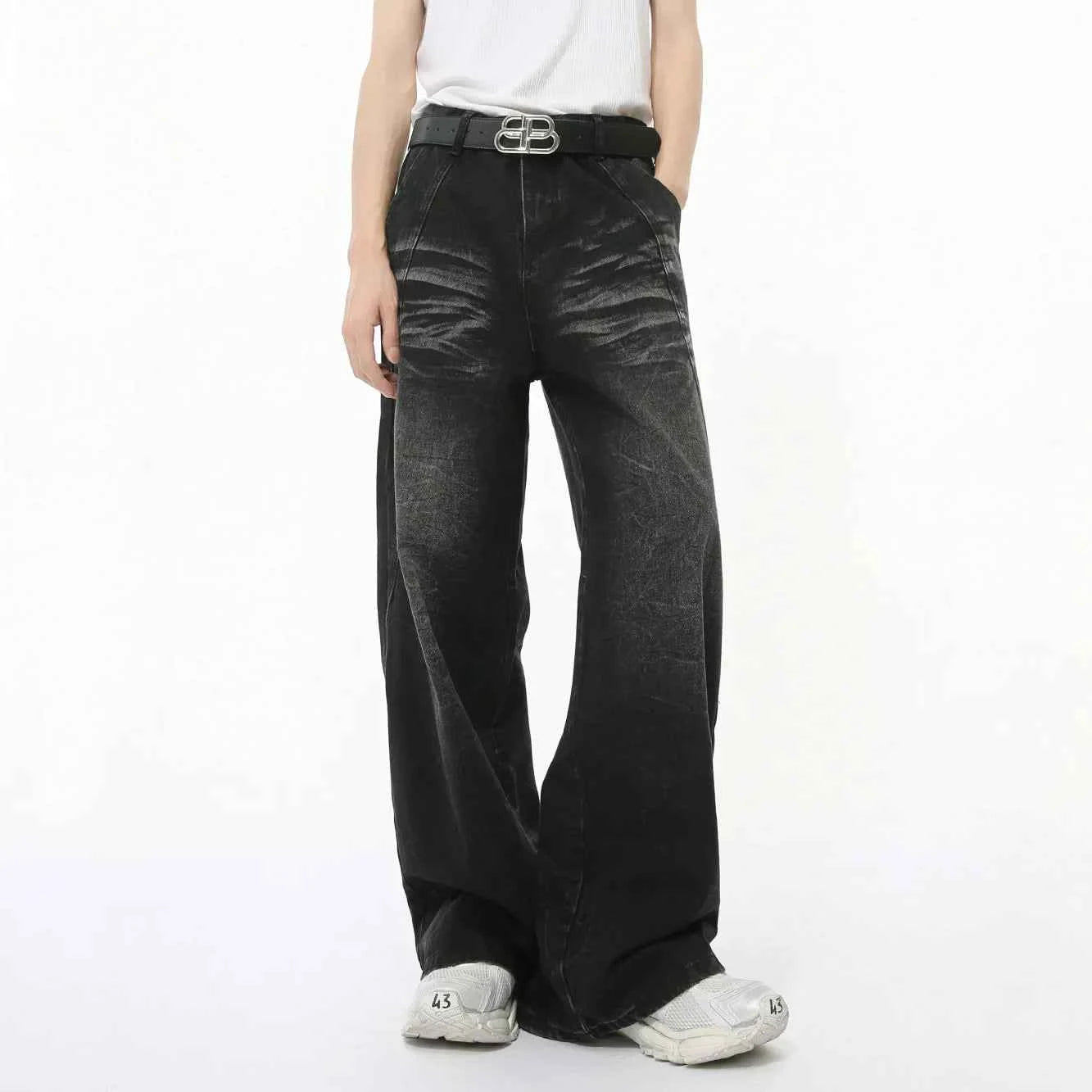 Streetwear Distressed Loose Fit Wide Leg Jeans