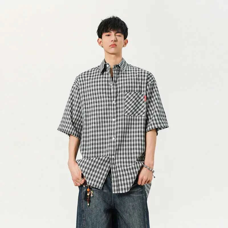 Men's Cool Stylish Plaid Short Sleeve Shirt