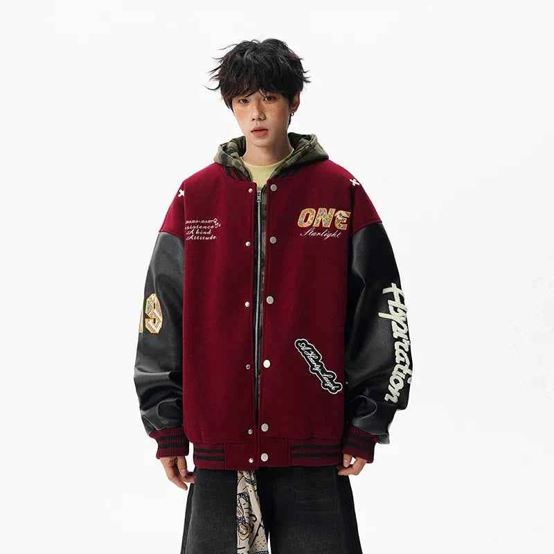 Casual Korean Style Loose Baseball Varsity Jacket