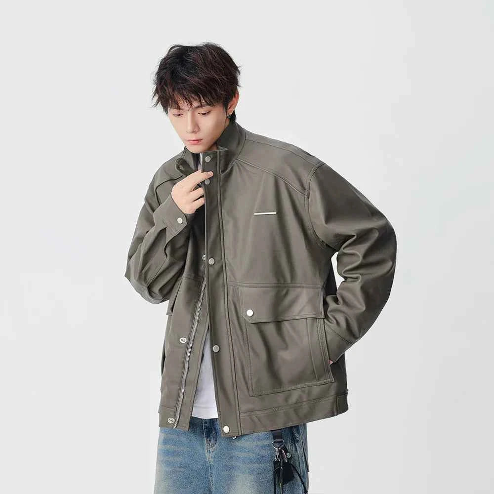 Durable Winter Faux Leather Classic Jacket