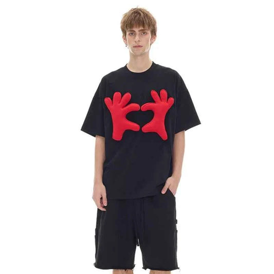 Vibrant Personalized 3D Pattern Loose T-Shirt