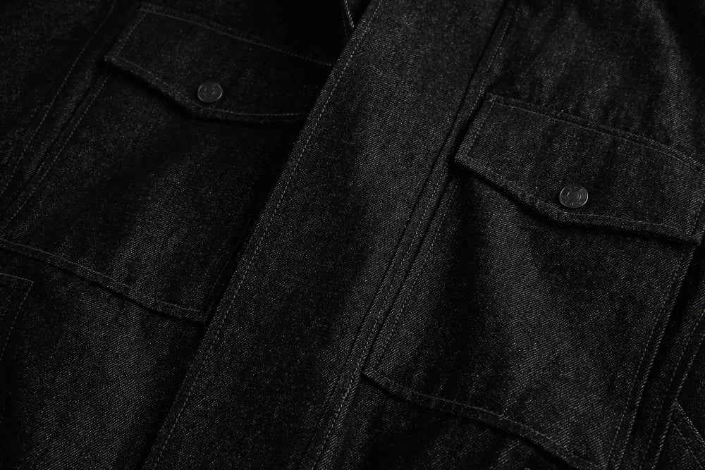 Streetwear Spliced Fake Two Pieces Denim Jacket