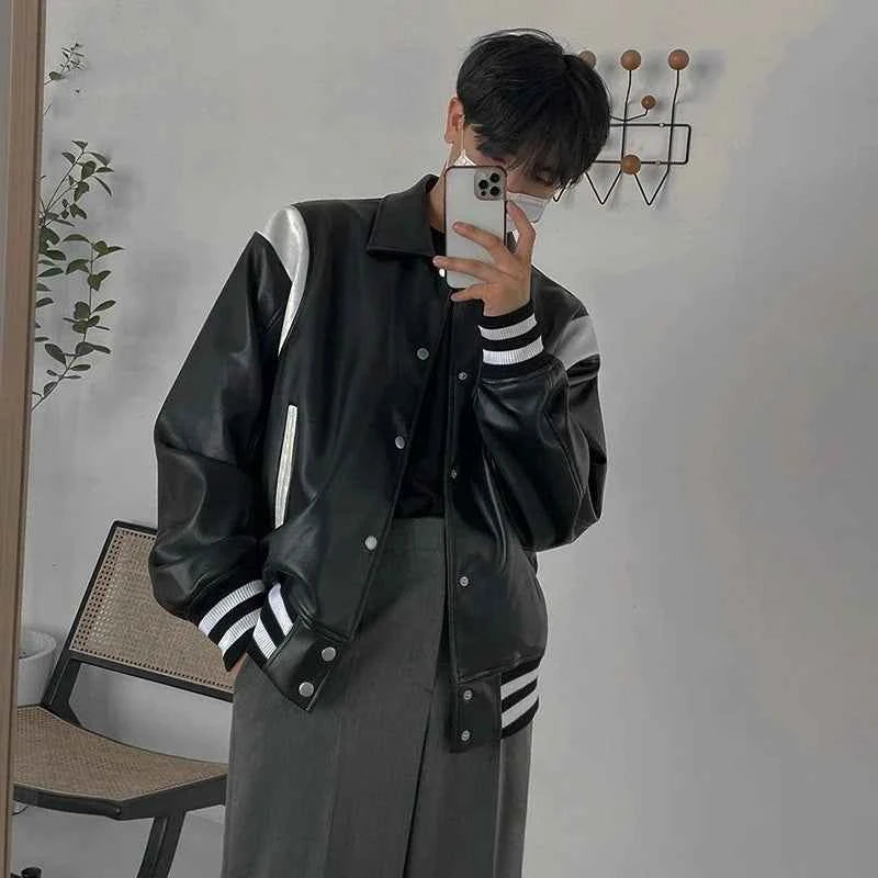 Retro Patchwork High Street Leather Varsity Jacket