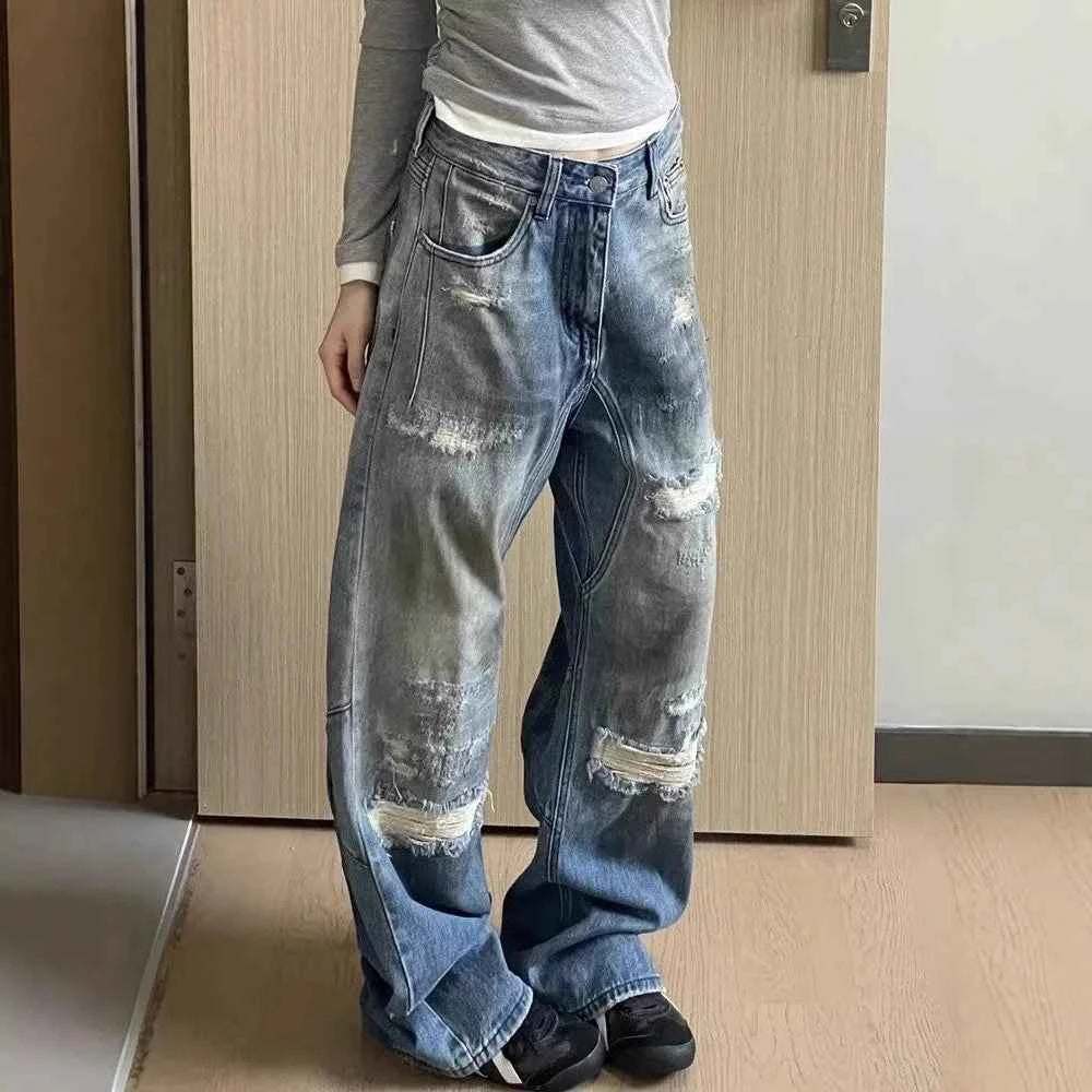 Retro American Style Essential Baggy Jeans