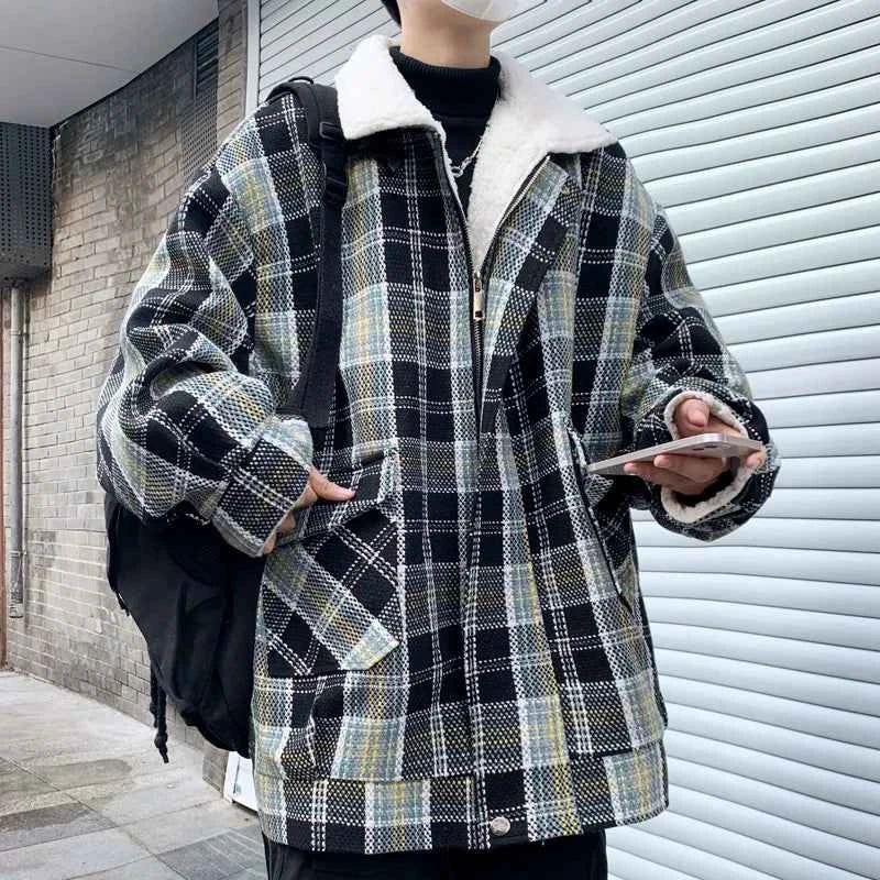 Casual Cozy Plaid Fleece Winter Jacket
