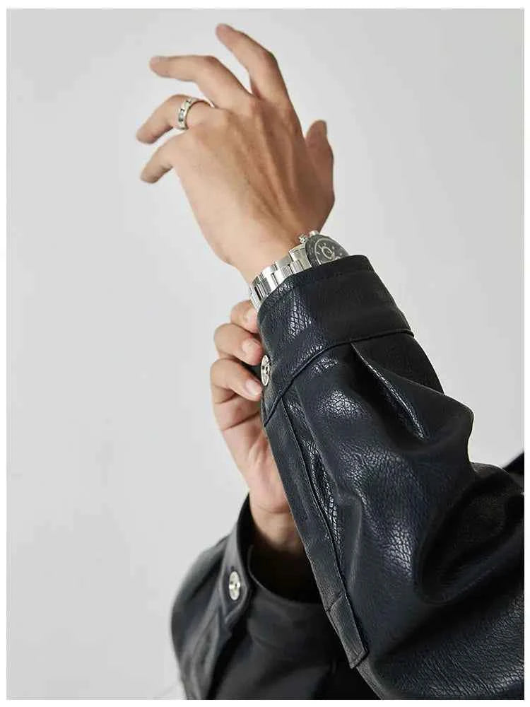 Men's Comfort Retro Versatile Oversized PU Leather Jacket