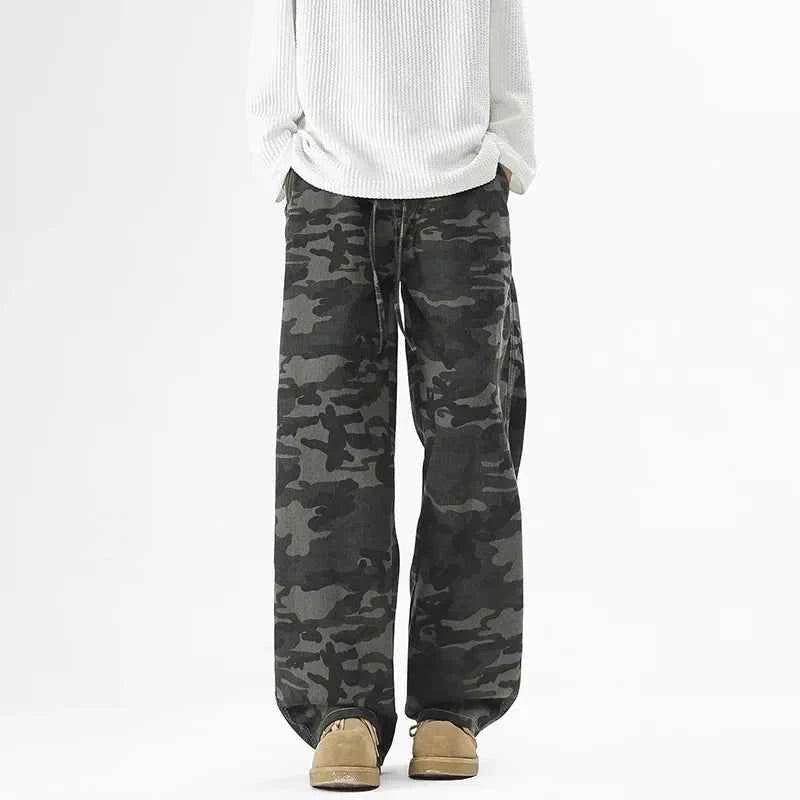American High Street Camouflage Retro Jeans