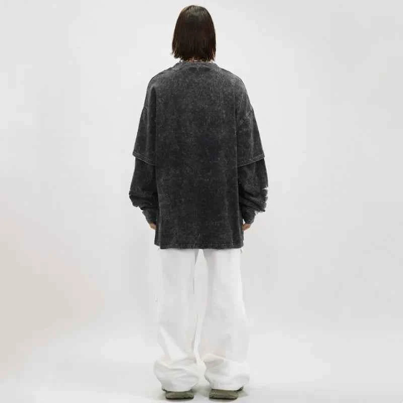 Y2K Vintage American Style Distressed Printed Sweatshirt