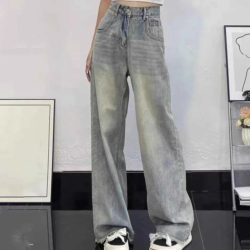 Vintage Retro Wide Leg High Waisted Jeans